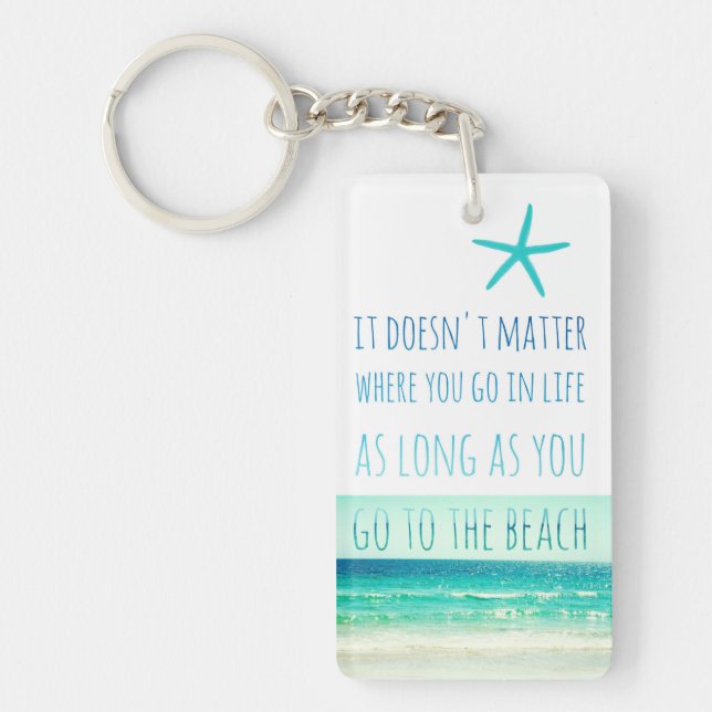 Llavero Mientras vaya a la cadena Beach Key (Frente)