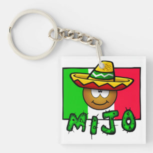 Llavero Mijo - Pequeña Niña Mexicana Cuidada Con Sombrero