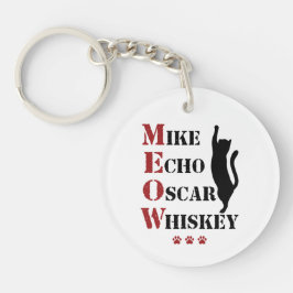 Llavero Mike Echo Oscar Whiskey MEOW Cat