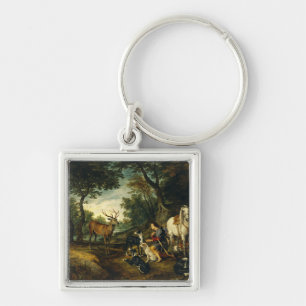Llavero Milagro de San Huberto por Peter Paul Rubens