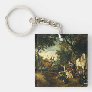 Llavero Milagro de San Huberto por Peter Paul Rubens