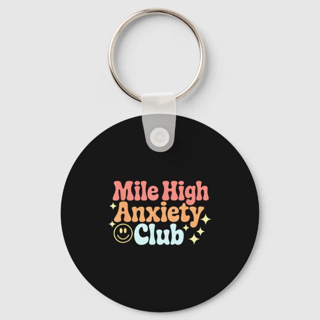 Llavero Mile High Anxiety Club Funny Design  (Anverso)