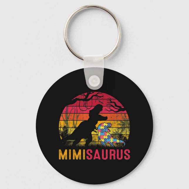 Llavero Mimi Saurus Rex Autism Awareness Funny Dinosaur T- (Anverso)