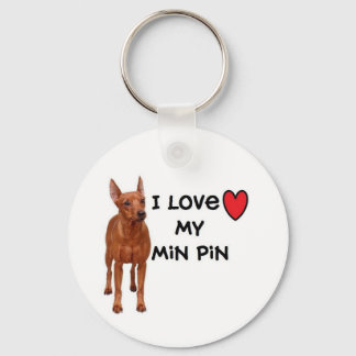 Llavero Min Pin Keychain"I love my Min Pin"