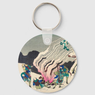 Llavero Minamoto no Muneyuki Ason por Katsushika Hokusai