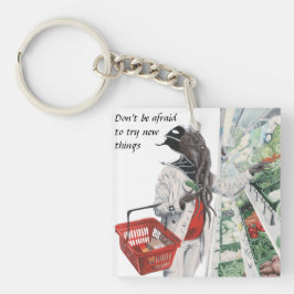 Llavero Mind Flayer Grocery Shopping Art Acrylic Keychain