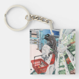 Llavero Mind Flayer Grocery Shopping Fantasy Art Keychain