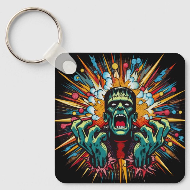 Llavero "Mind Meltdown Frankenstein" Aluminum Keychain (Anverso)