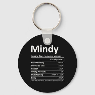 Llavero Mindy Nutrition Personalized Name Funny Navidades