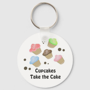 Llavero Mini Cupcakes Cuadros
