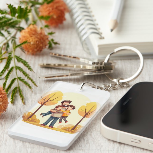 Llavero Mini Dad Hug Keychain 🗝️ (Frente Derecha)