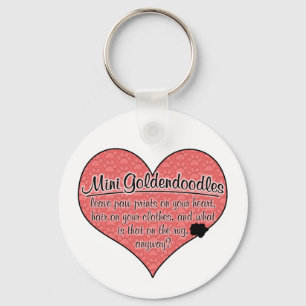 Llavero Mini Goldendoodle Paw Imprime Humor Perro