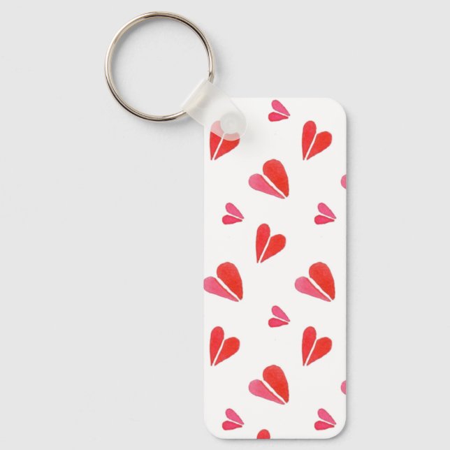 Llavero MINI HEARTS Aluminio Rectangle Keychain (Anverso)