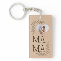 Mini Rectangle Keychain con marco de foto cardíaca