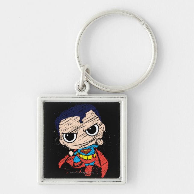 Llavero Mini Superman Sketch - Volando (Frente)