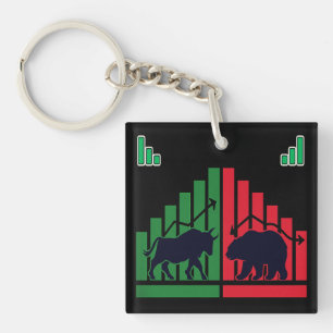 Llavero Mini Trader Keychain - Diseño de Bull o Candlestic