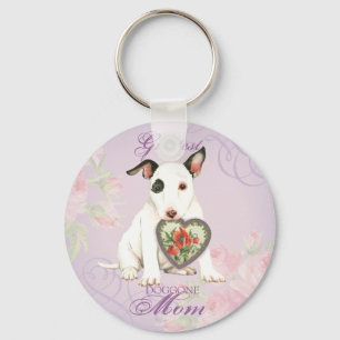 Llavero Miniatura Bull Terrier Heart Mom