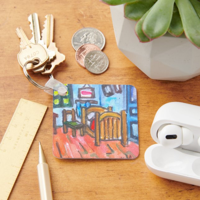 Llavero Miniatura del dormitorio de Van Gogh  (Escritorio )