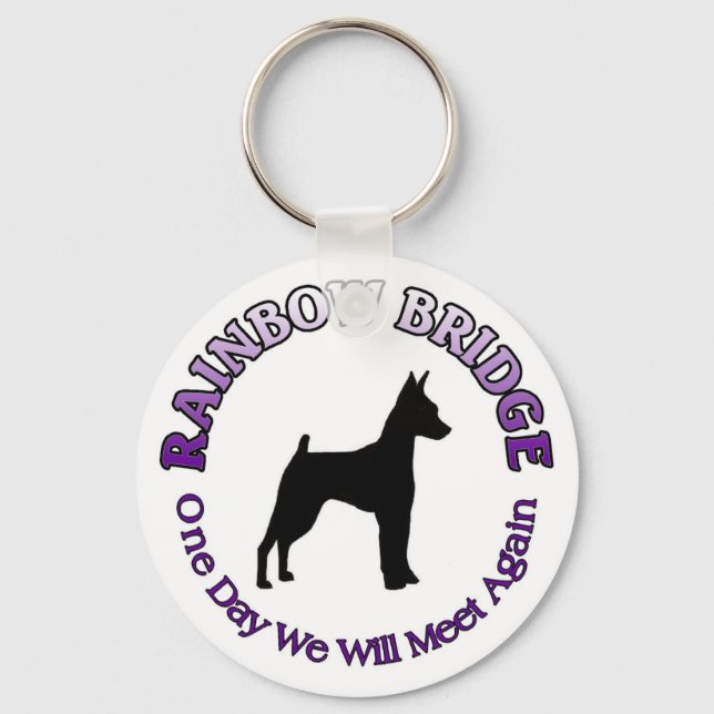 LLAVERO MINIATURA PISCHER MIN PIN RAINBOW BRIDGE KEYCHAIN (Anverso)