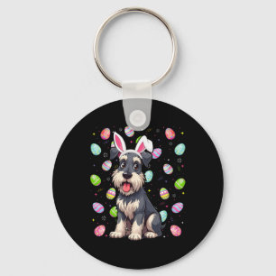 Llavero Miniature Schnauzer Perro Caza de Huevos de Pascua