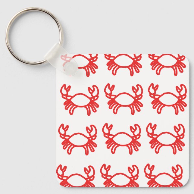 Llavero Minimal Crab Zodiac Keychain – Modern (Anverso)
