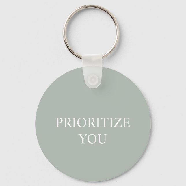 Llavero Minimal Prioritize You Quote Ash Colour (Anverso)