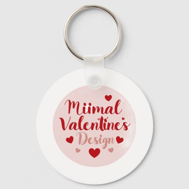 Llavero Minimal Valentine’s Day Love Typography Design | R (Anverso)
