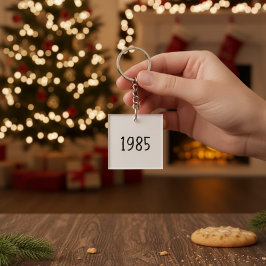Llavero Minimalist 1985 Birthday Year Acrylic Keychain