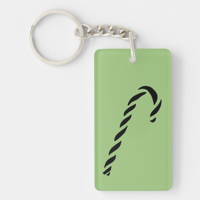 Llavero Minimalist Black Christmas Candy cane (Frente)