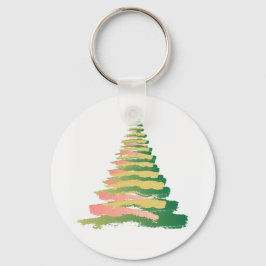 Llavero Minimalist Brushstroke Christmas Tree