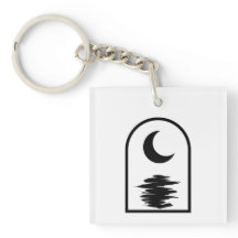 Minimalist Celestial Moon and Water