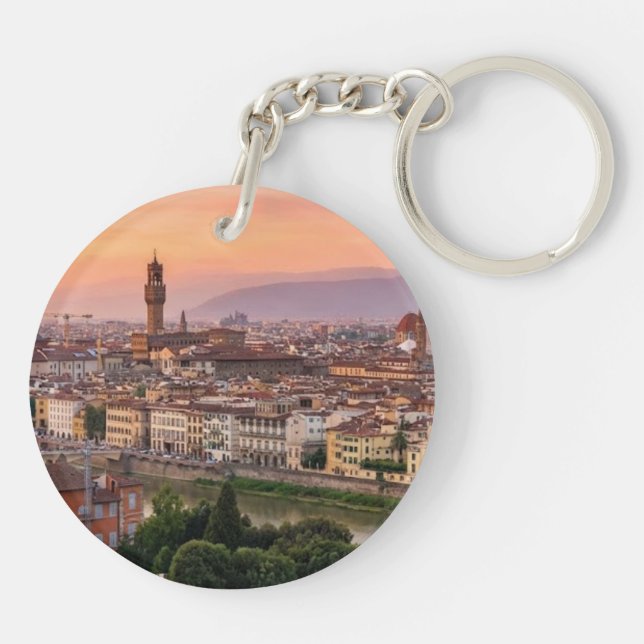 Llavero Minimalist Florence Italy Aesthetic Keychains (Atrás)