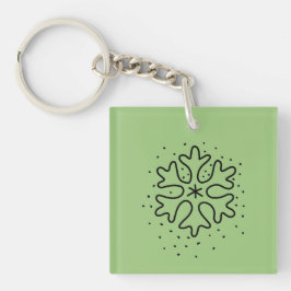 Llavero Minimalist handdrawn snowflake