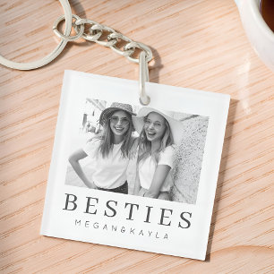 Llavero Minimalist Modern Chic Best Friends BFF Photo