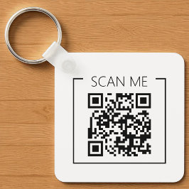 Llavero Minimalist QR Code Scan Me Business