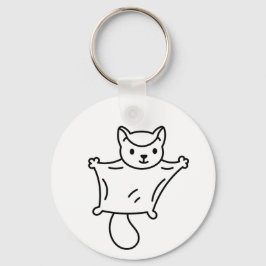 Llavero Minimalist Sugar Glider Line Art