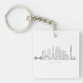 Llavero Minimalist Tokyo Skyline Illustration