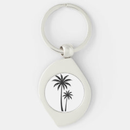 Llavero Minimalist Tropical Palm Trees Silhouette Art Tee