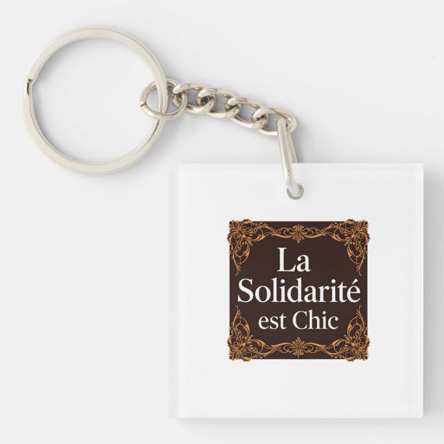 Llavero Minimalist Typography Design – "LA SOLIDARITÉ EST  (Frente)