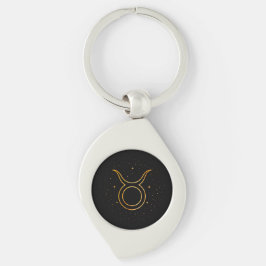 Llavero Minimalista de Tauro en Oro Regalo del Zod