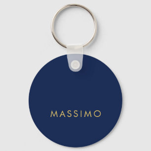 Llavero Minimalista moderno azul oro profesional tendencia