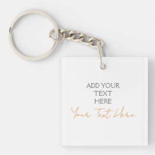 Llavero Minimalista Moderno Personalizado Texto Plano