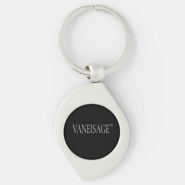 Llavero minimalista negro VANEISAGE™ (Anverso)