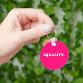 Llavero Minimalista tipografía moderna rosa caliente de la