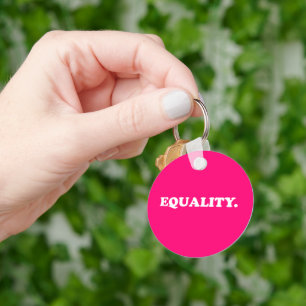 Llavero Minimalista tipografía moderna rosa caliente de la