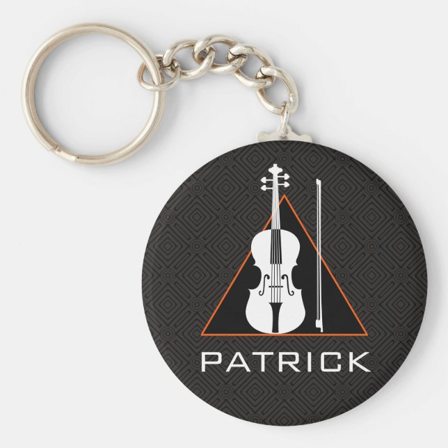 Llavero Mínimo espacio negativo para violín Violinista mod (Frente)