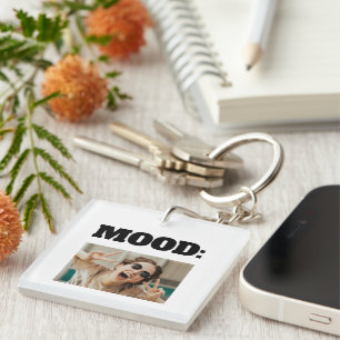 Llavero Mínimo Personalizado MOOD Gracioso Añadir foto