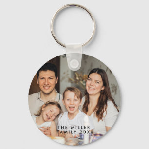 Llavero Mínimo y Moda   Foto personalizado y nombre de la 