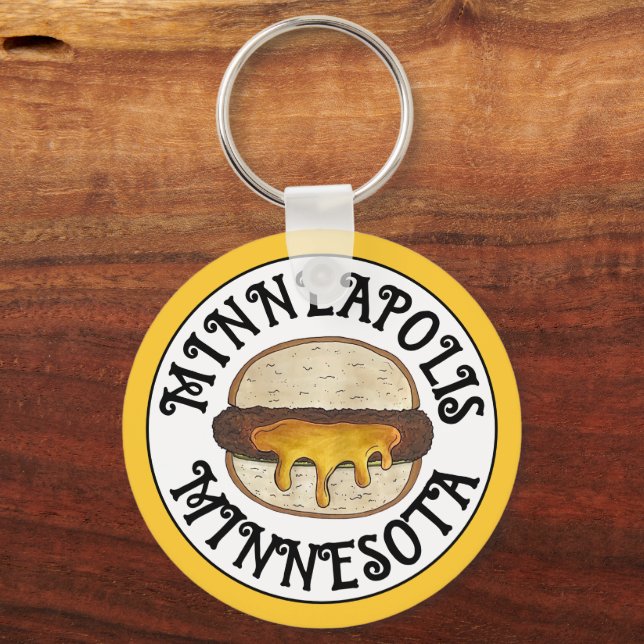 Llavero Minneapolis Minnesota MN Juicy Lucy Quese Burger (Reverso )