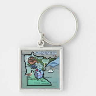 Llavero Minnesota Cartoon Map